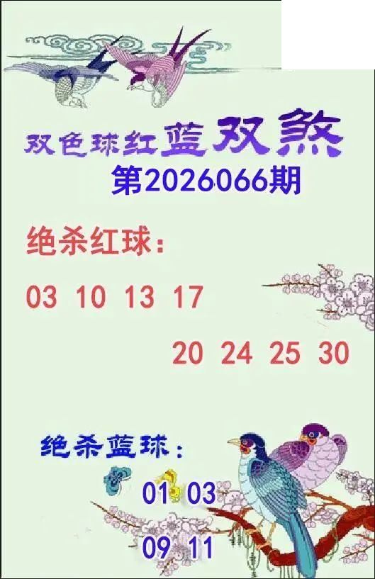 双煞26年066期双色球图谜