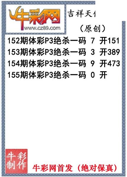 吉祥天使杀码155期P3图谜（原创）