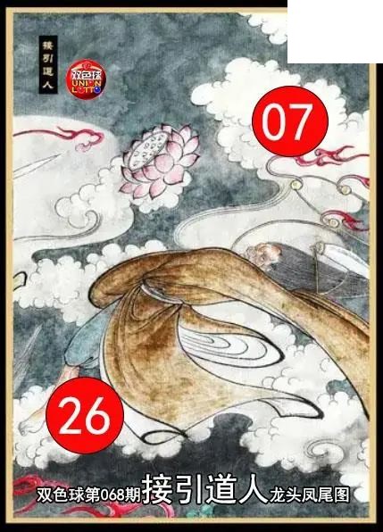 双色球2026年图迷068期 接引道人龙头凤尾图