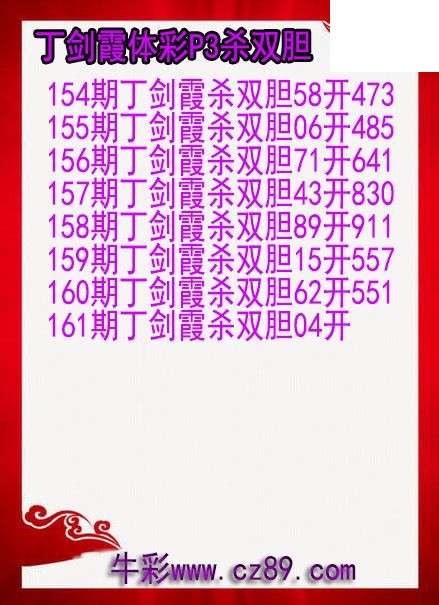 2026年161期体彩P3胆码杀码原创图总汇