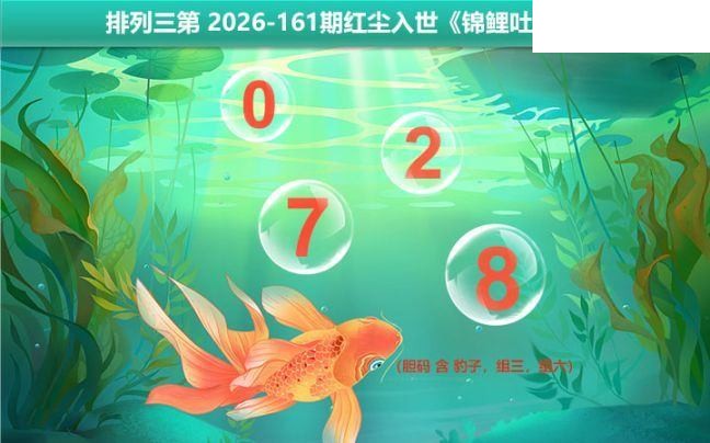 2026161期排列三 锦鲤吐胆图谜